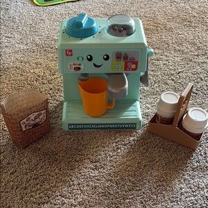 Fisher-Price Blue and Orange Coffee station Toy LIKE NEW